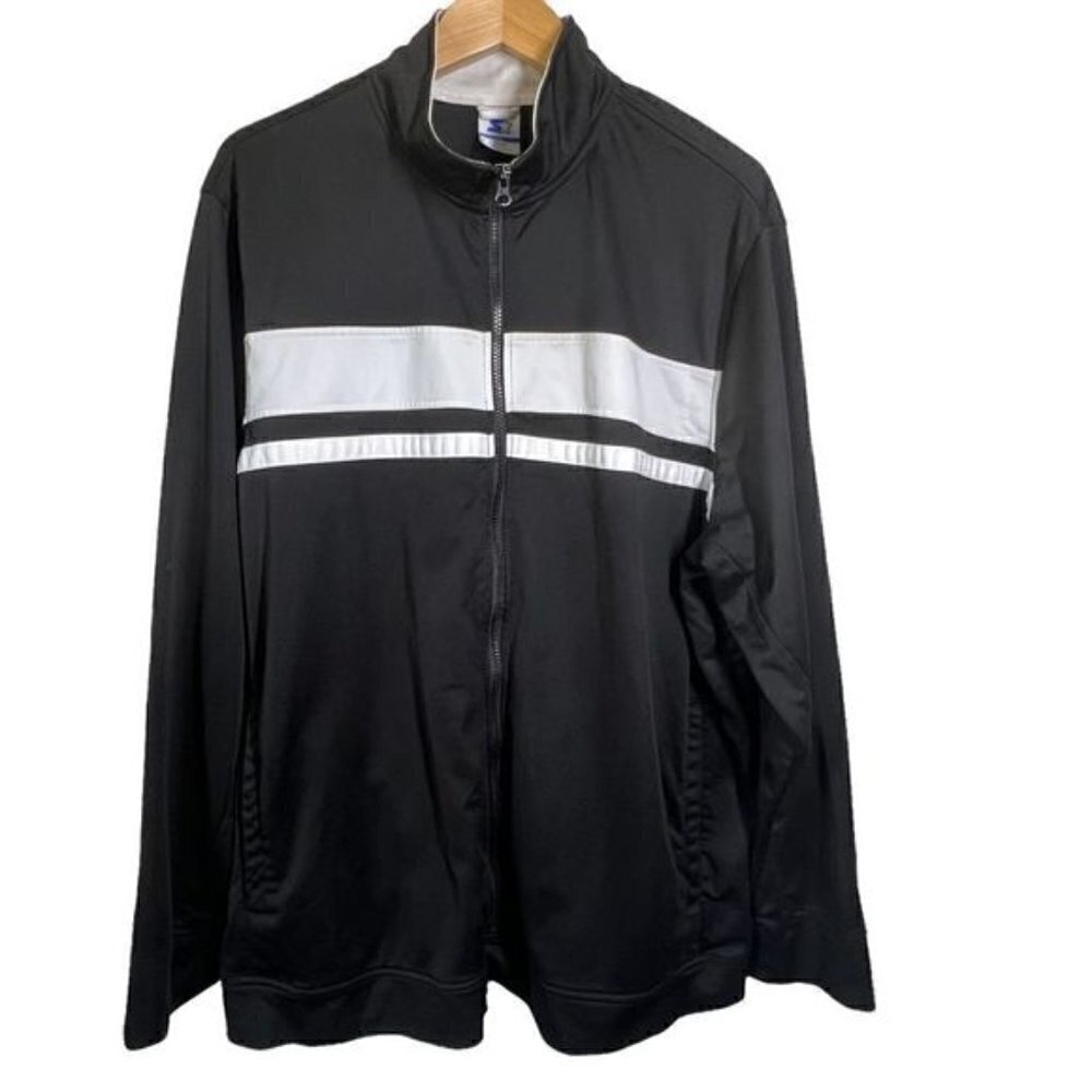 Starter zip up stripe track jacket size 2XL